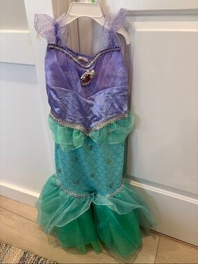 Girls Disney Princess Ariel Costume Dress - one size